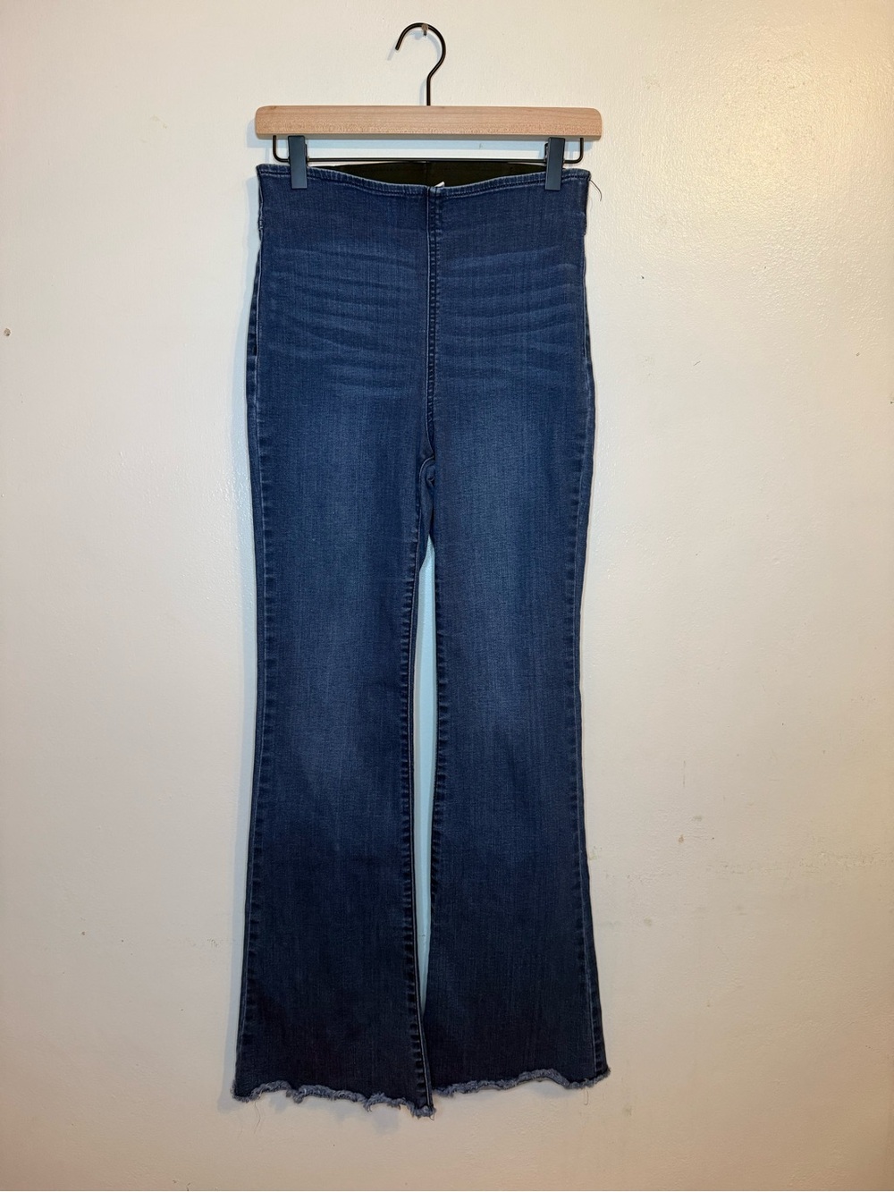 Knox Rose Dark Blue High-Rise Flare Jeans